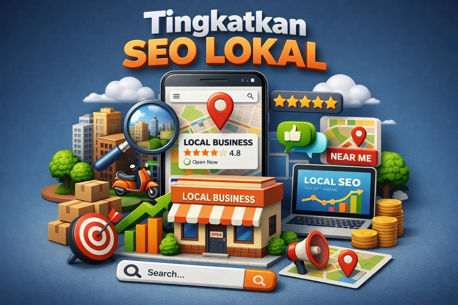 ilustrasi tingkatkan SEO lokal