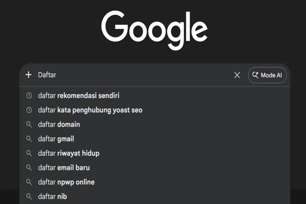 Daftar rekomendasi sendiri
