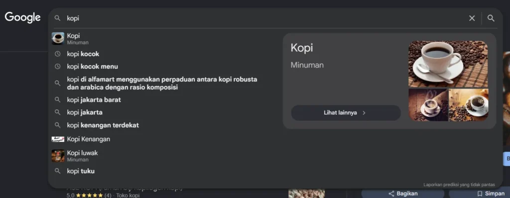contoh penggunaan google Autocomplete