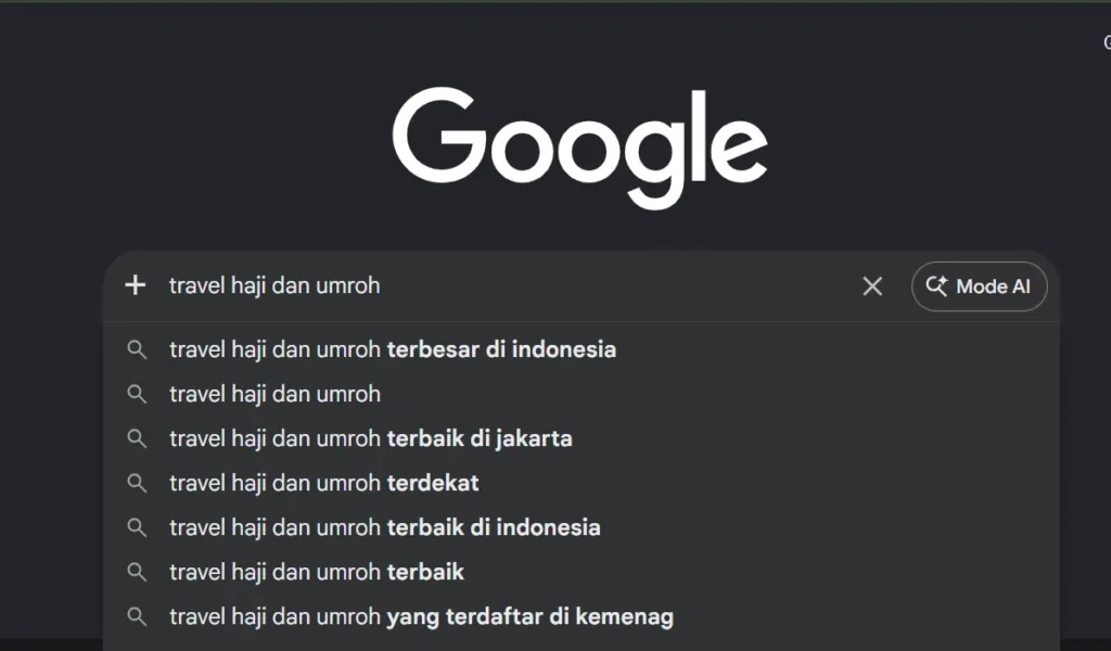 Mencari ide kueri denga Google Autocomplete