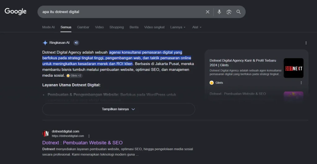 gambar contoh Search intent Informasi